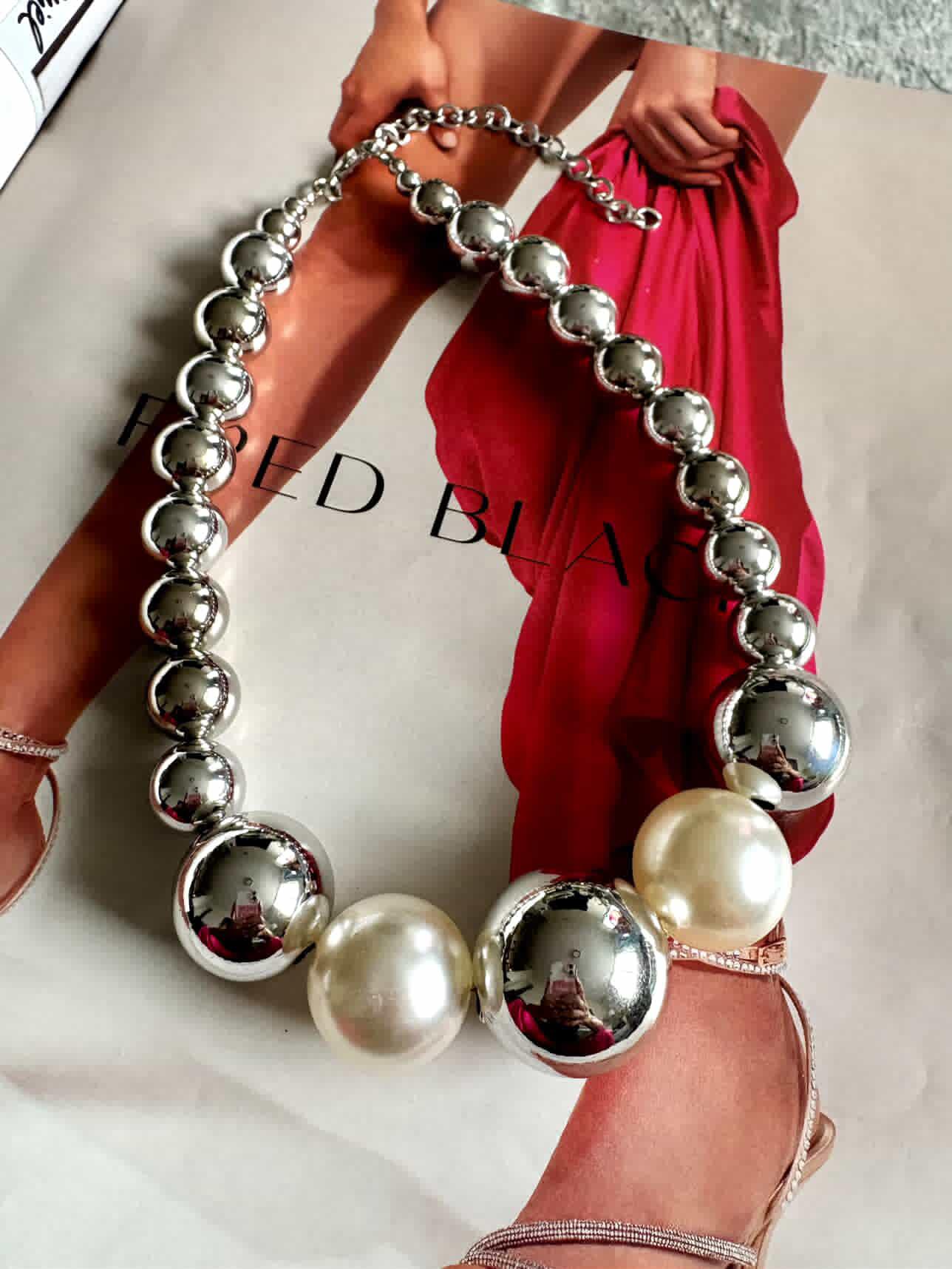 Collar Bubble Perla grande