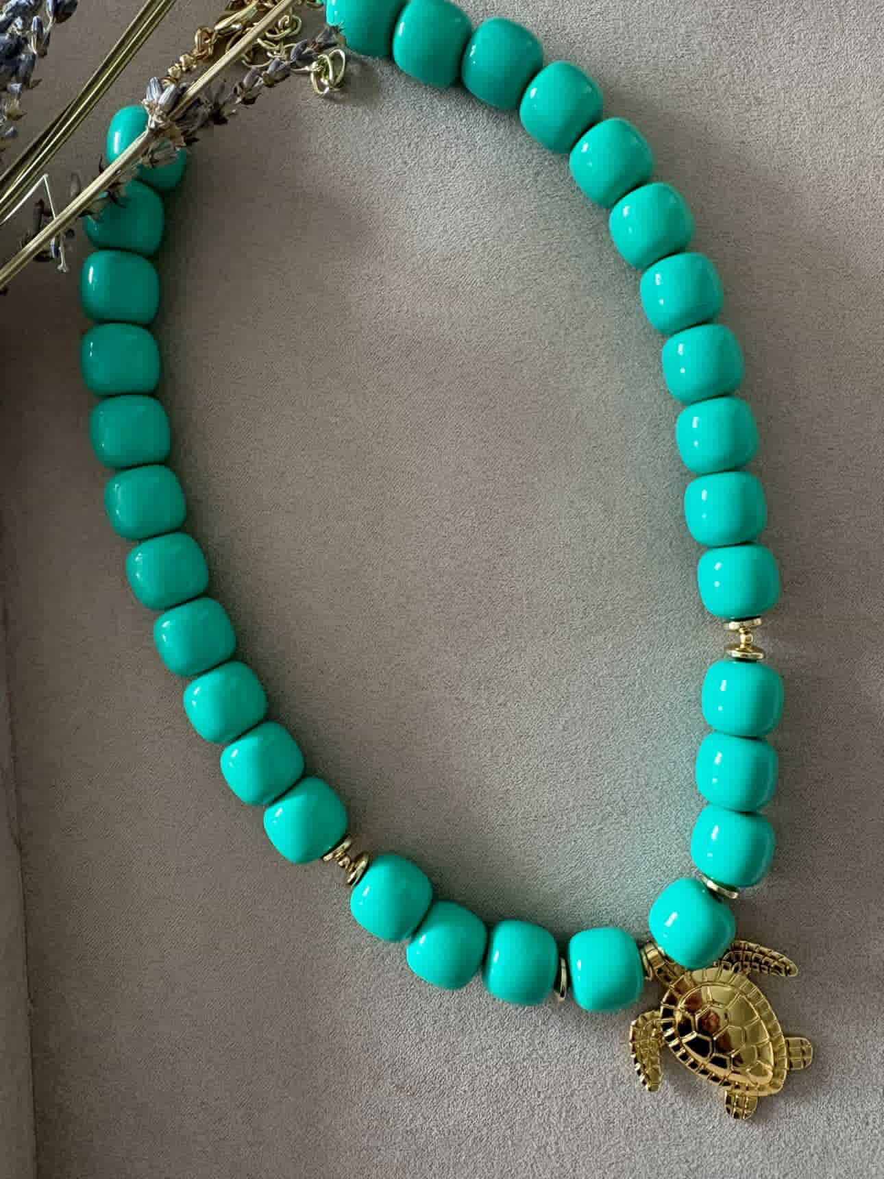 Collar Turquesa Tortuga Marina