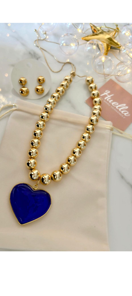 Collar con corazón Murano