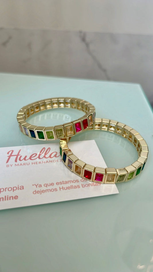 Brazalete  elástica cuadrada colores