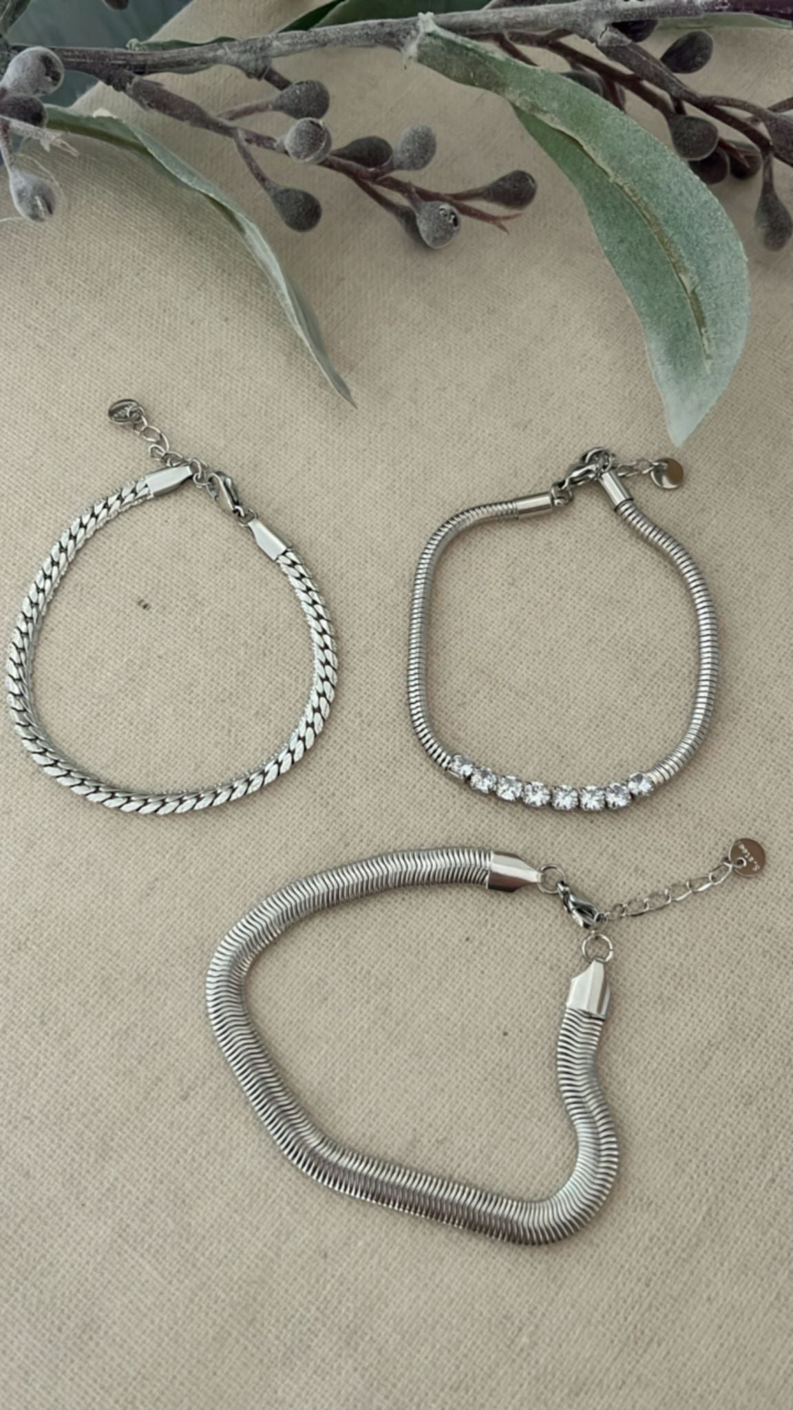 Brazalete juego de 3 silver