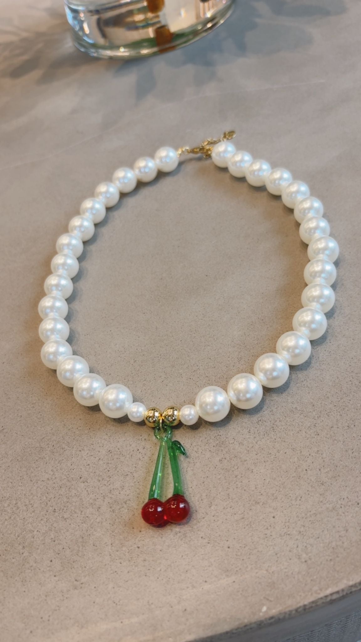 Collar Perla Cherry