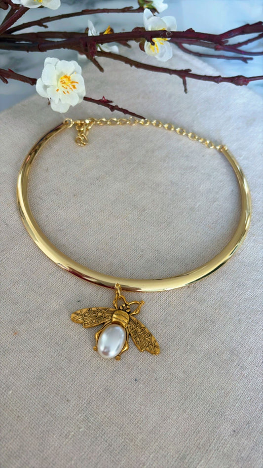 Collar gargantilla abeja