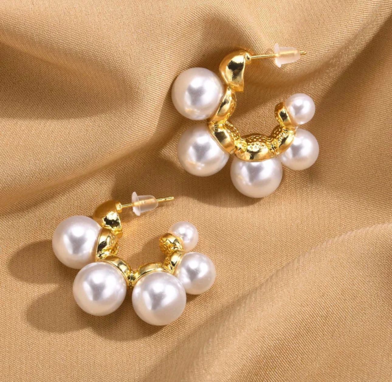 Aretes 5 perlas