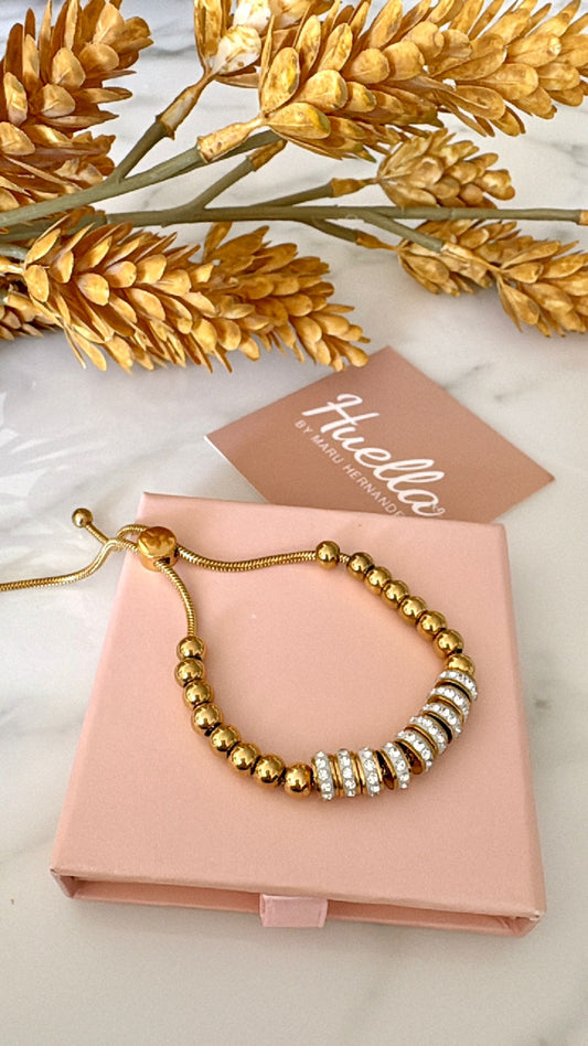 Brazalete ajustable pedrería