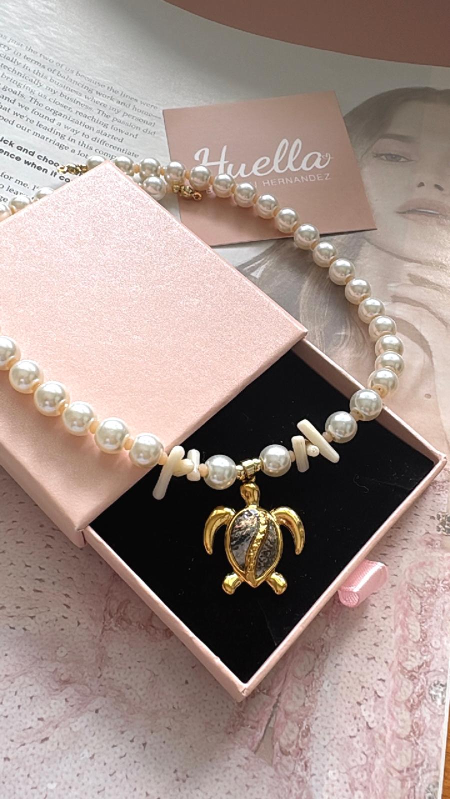 Collar perla tortuga de Mar