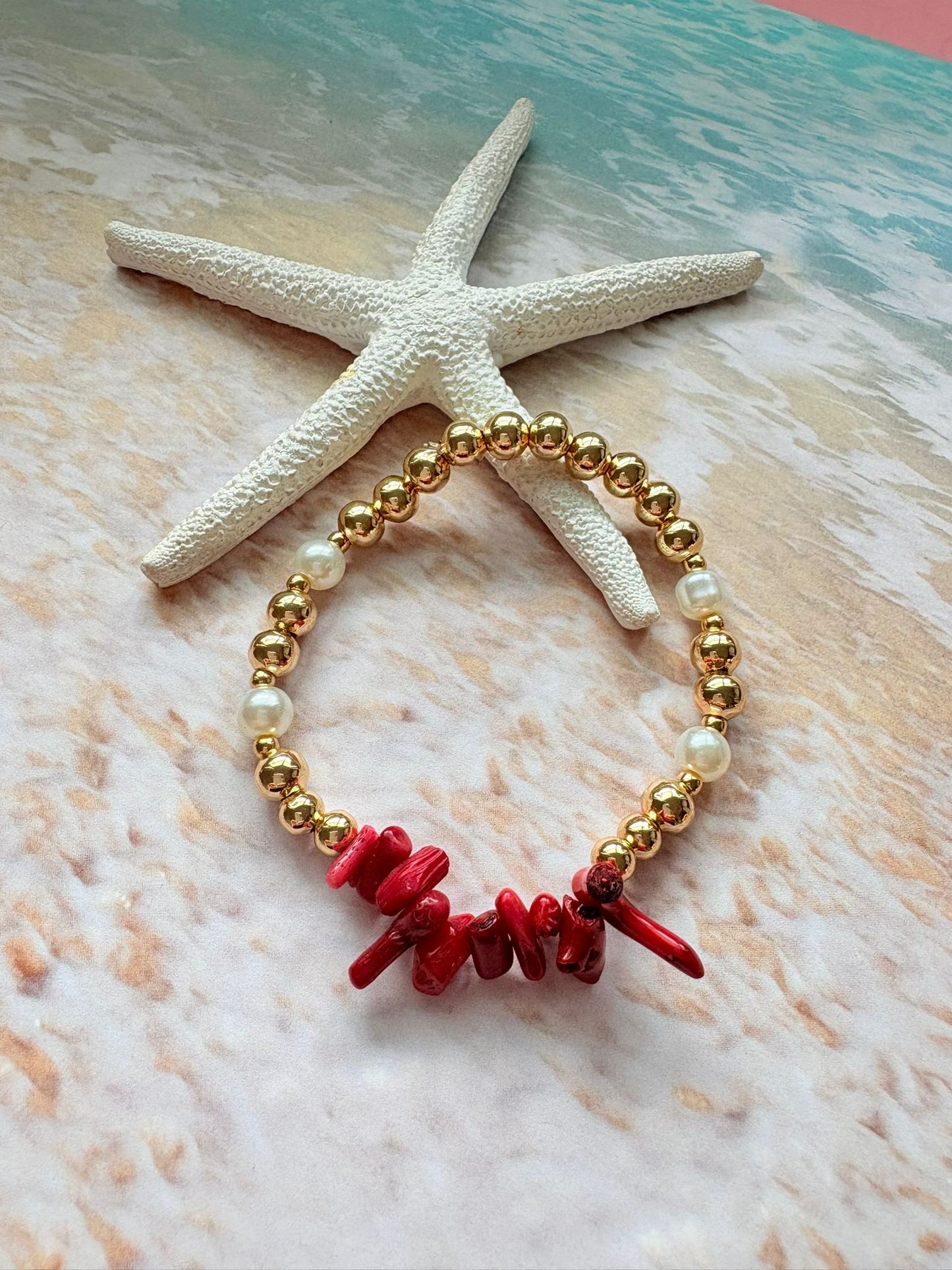 Brazalete Coral Rojo