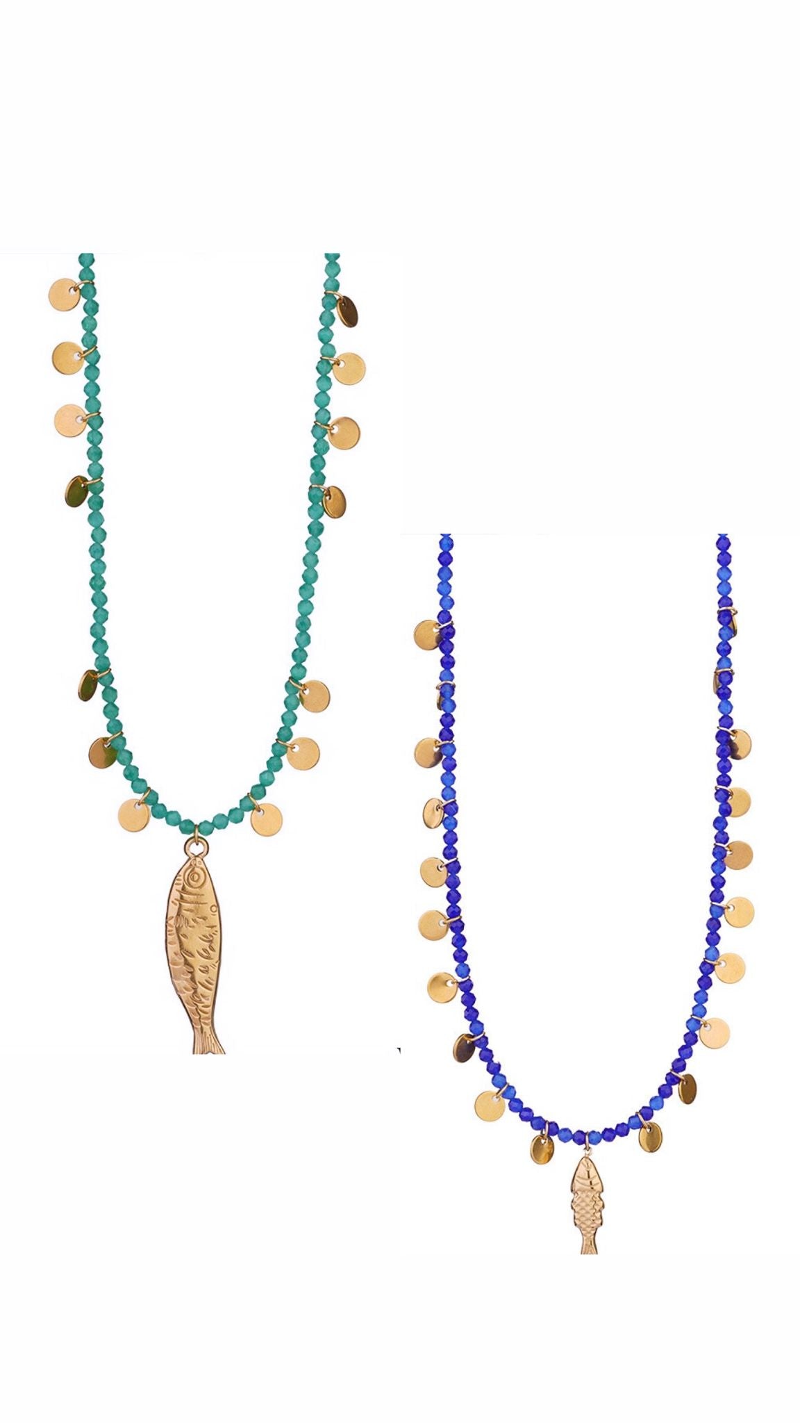 Collares pescaditos moneditas
