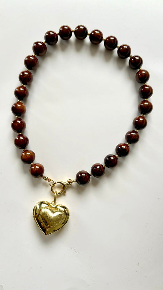 Collar corazón genuino