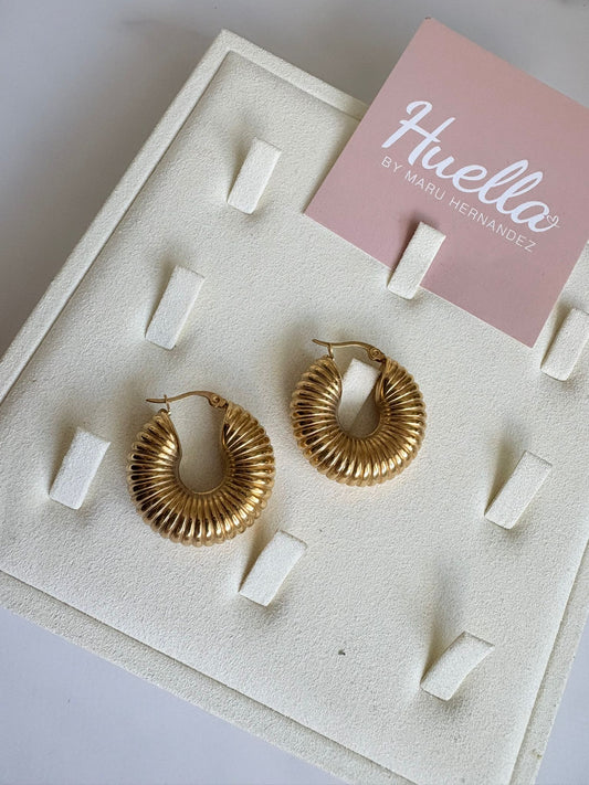 Aretes acanalados acero