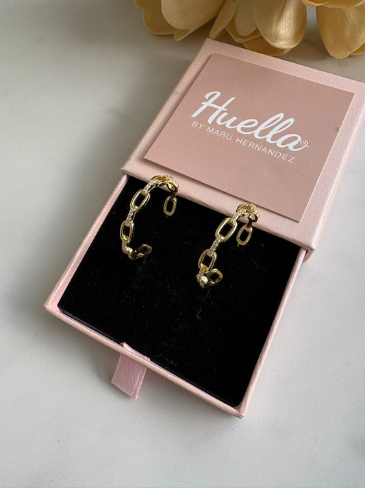 Aretes argollas pedrería