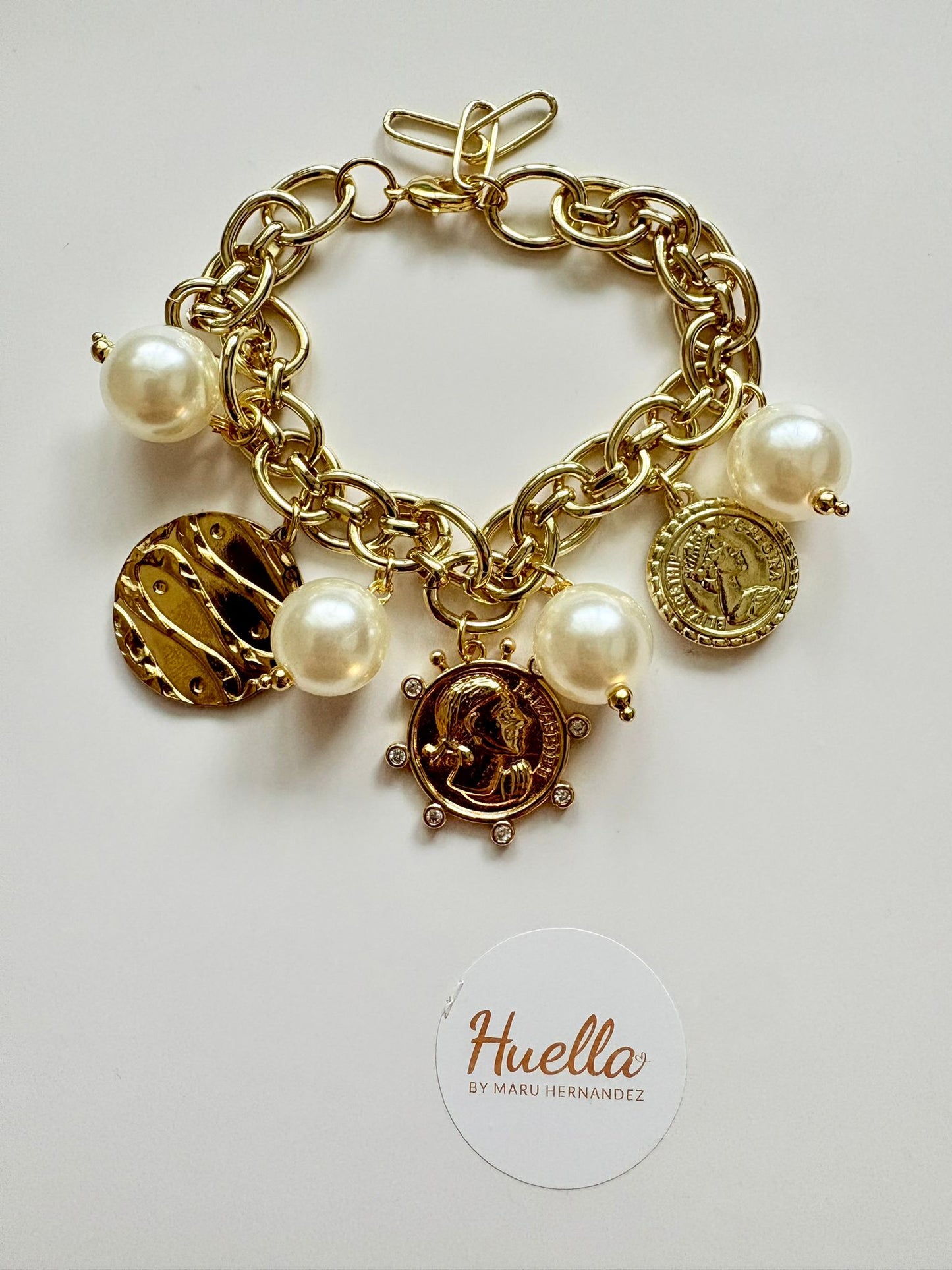 Brazalete Monedas perlas
