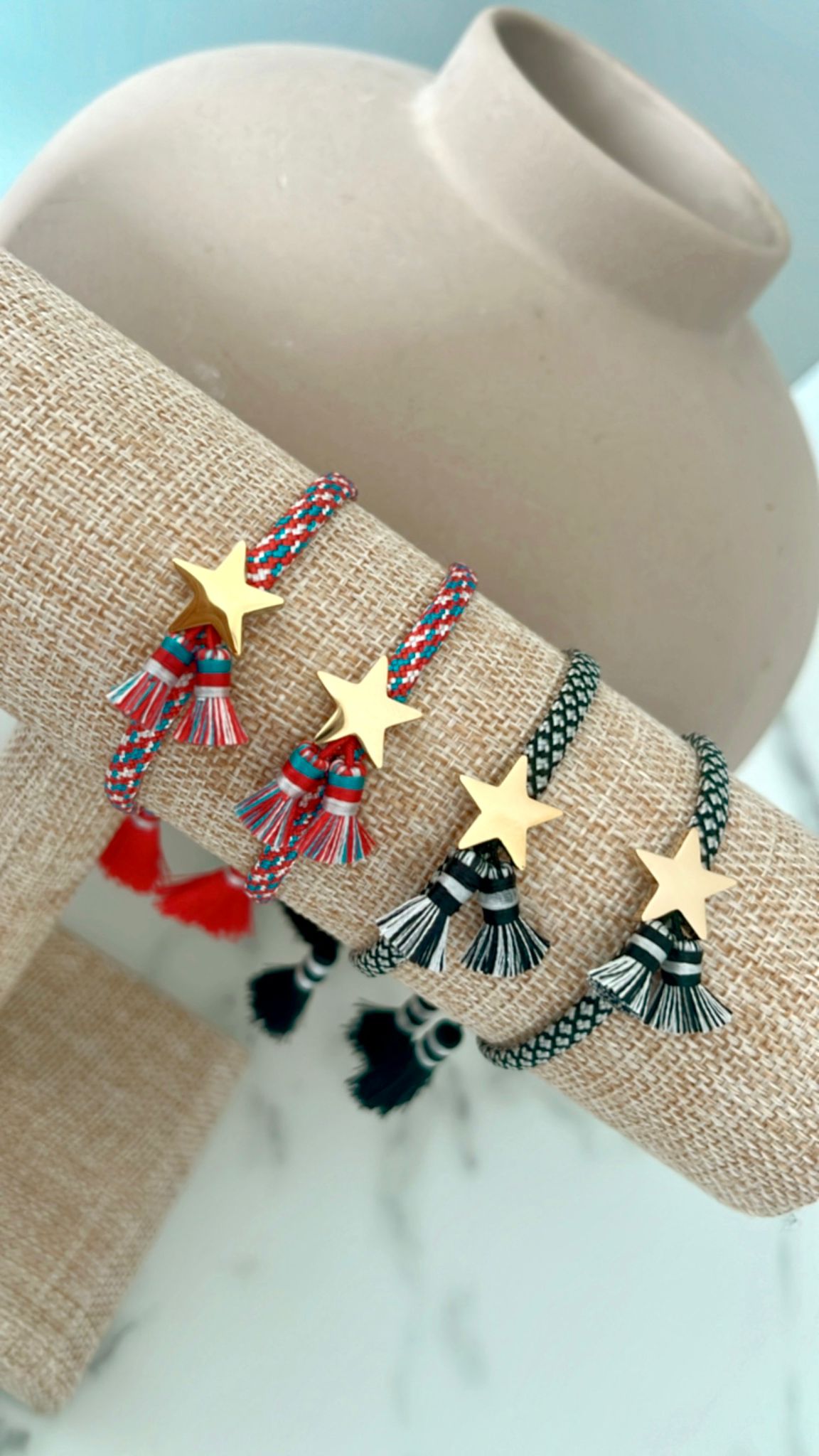 Brazalete cordón estrella ajustable