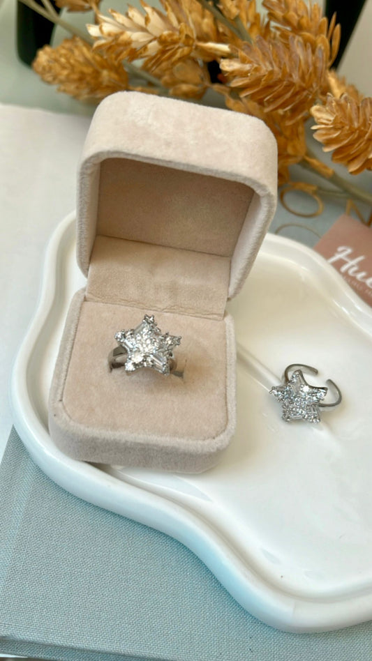 Anillo ajustable estrella