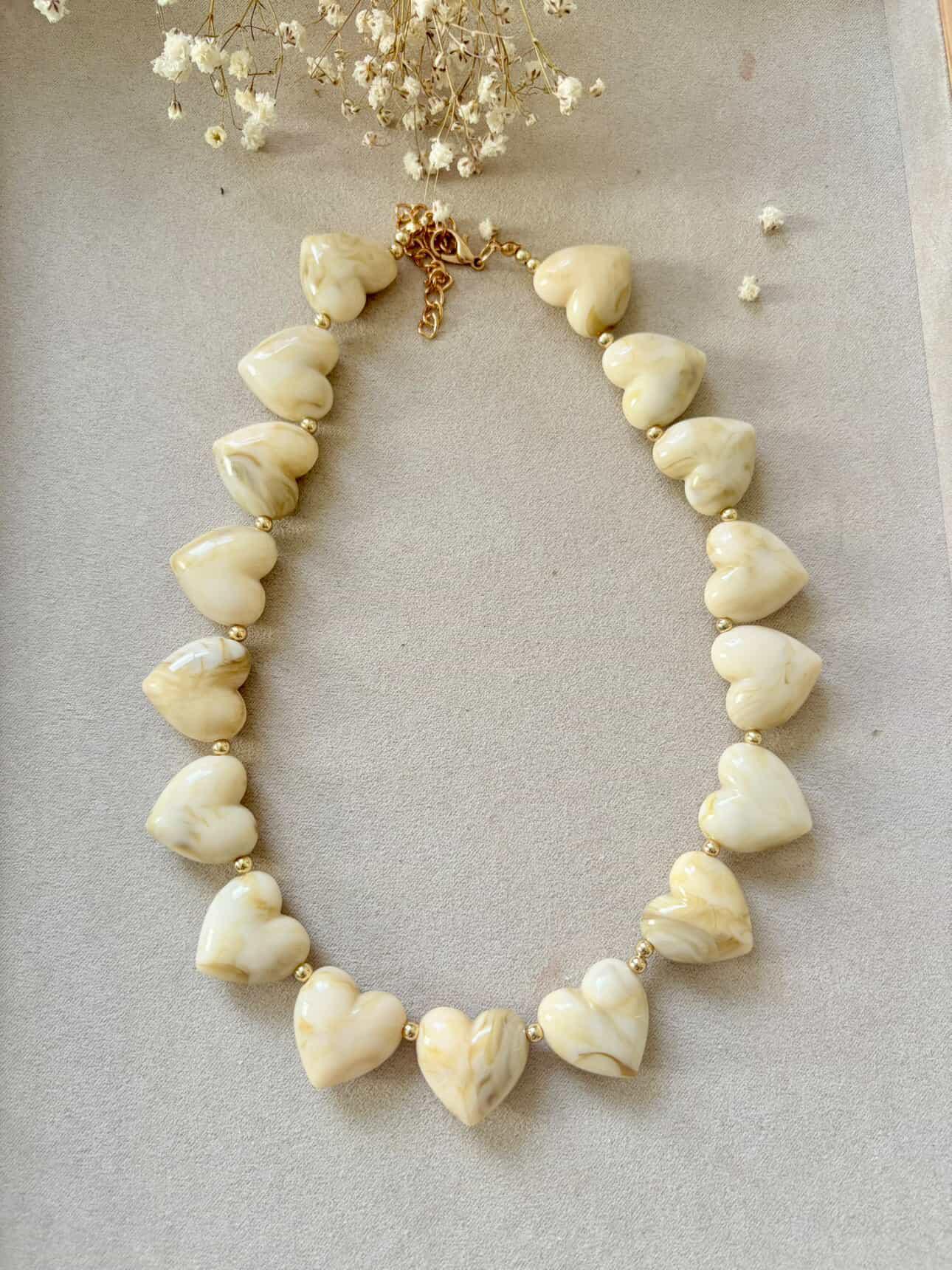 Collar corazón Love nude