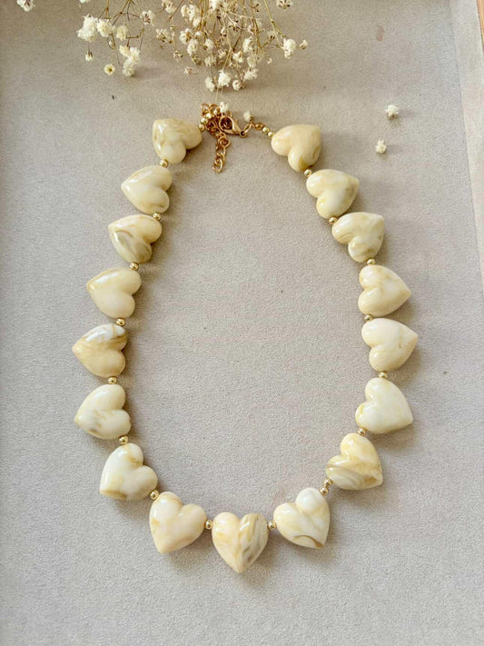 Collar corazón Love nude