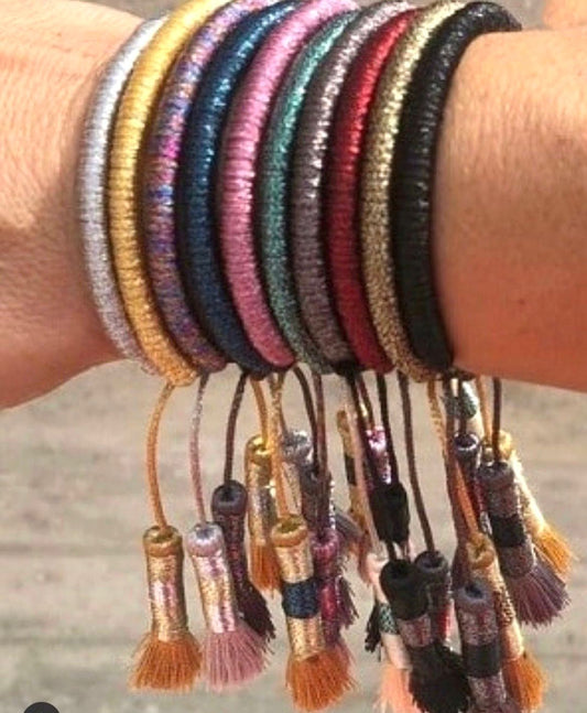 Brazalete entorchado metalizado