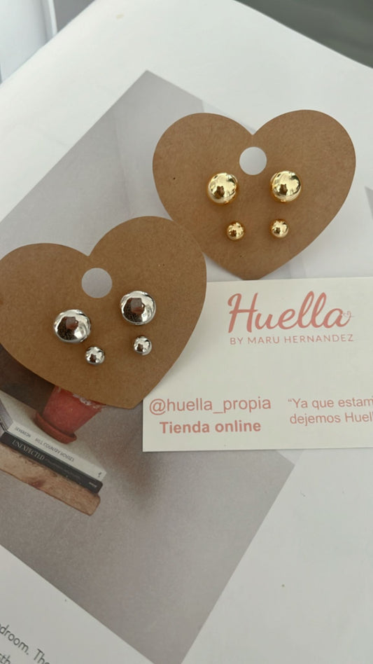 Juego de aretes topitos