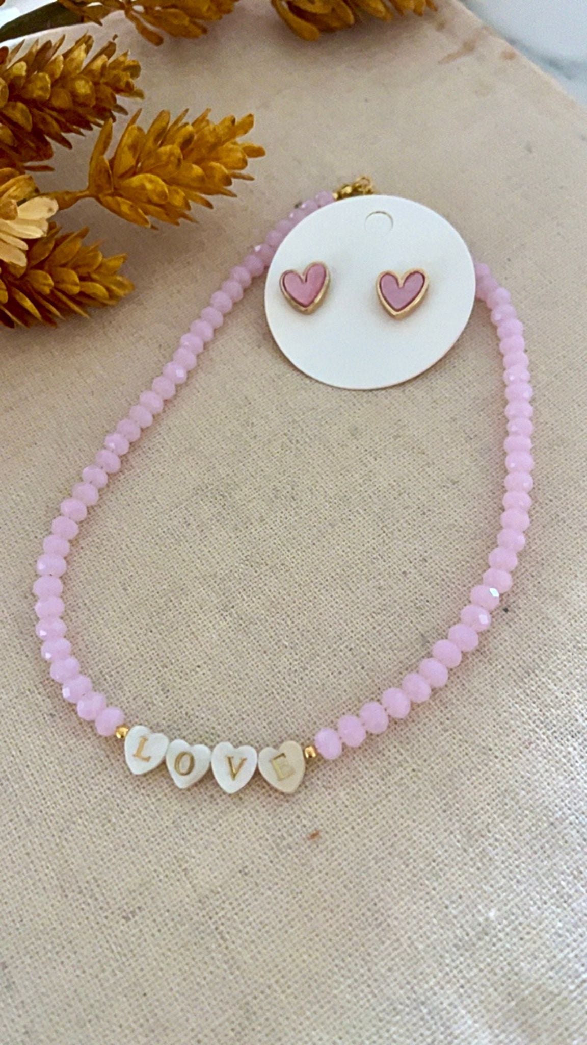 Collar Rosado Love