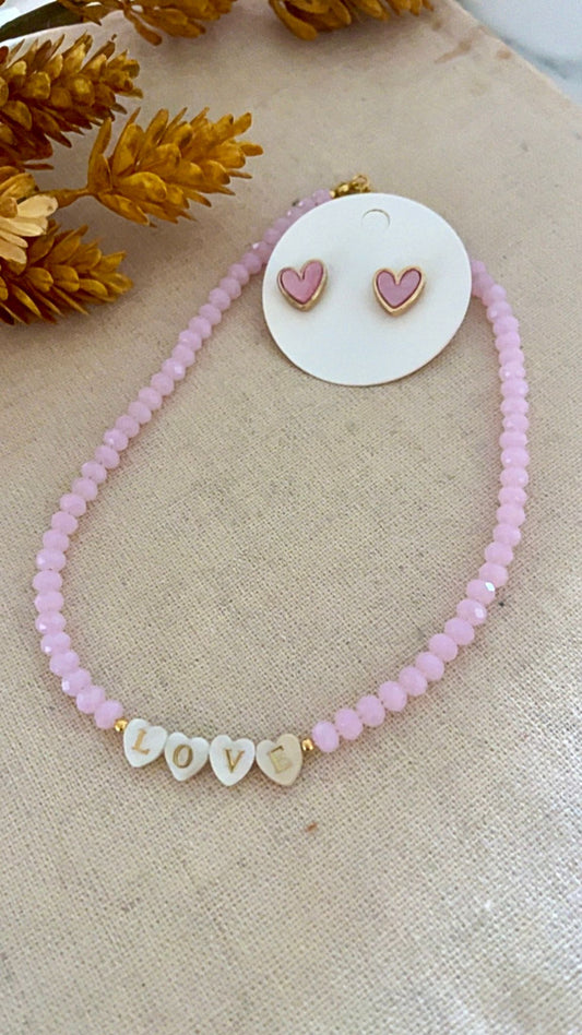 Collar Rosado Love