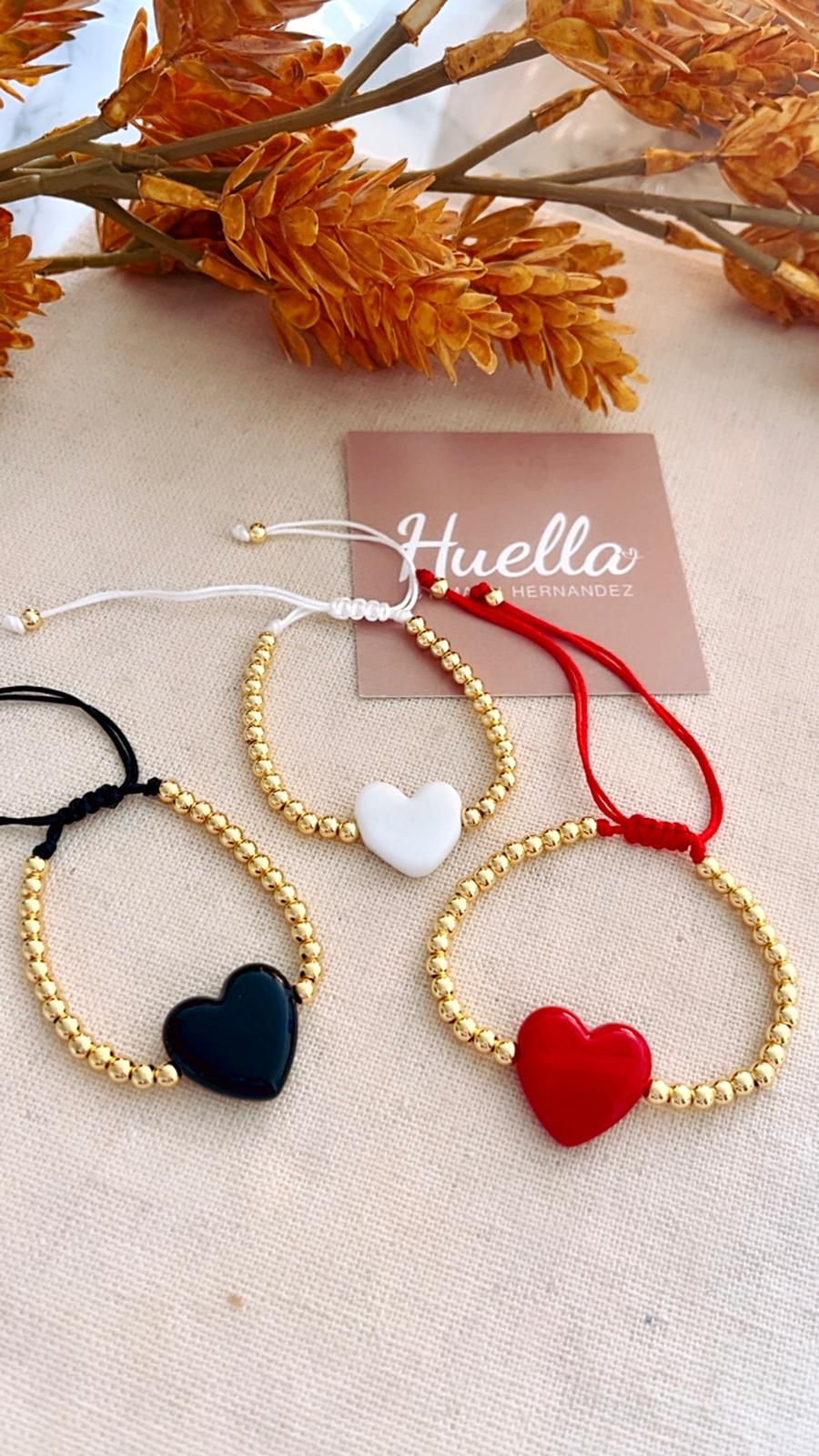 Brazalete  ajustable corazón Murano