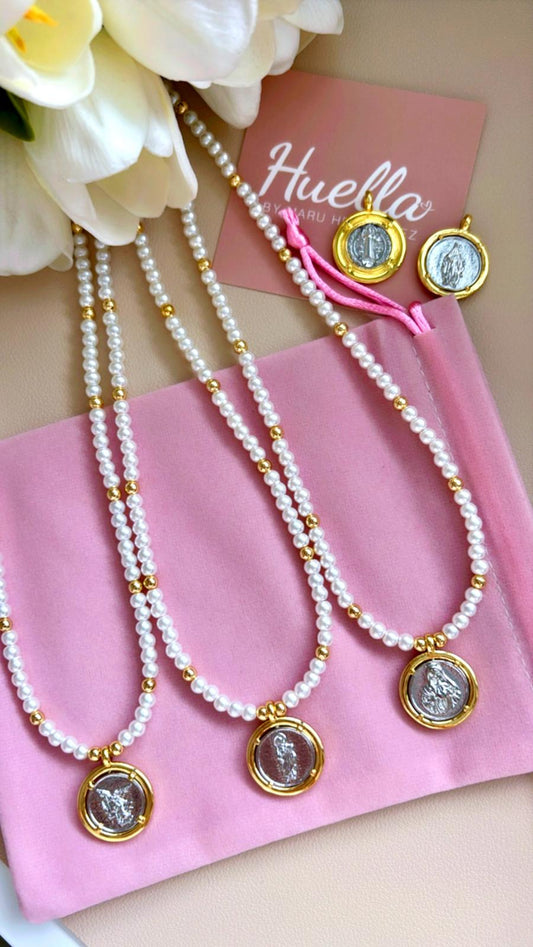 Collar medallas religiosas