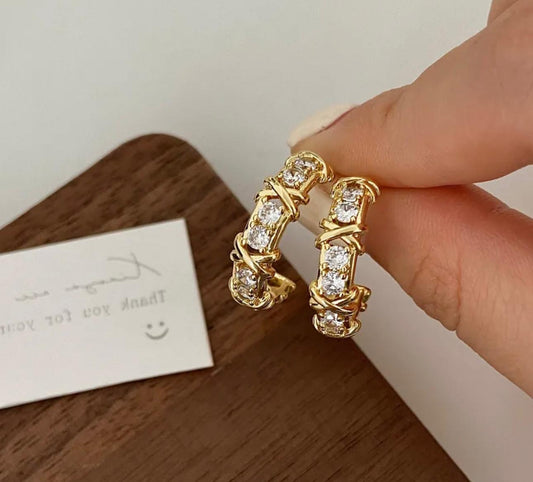 Aretes elegante circon