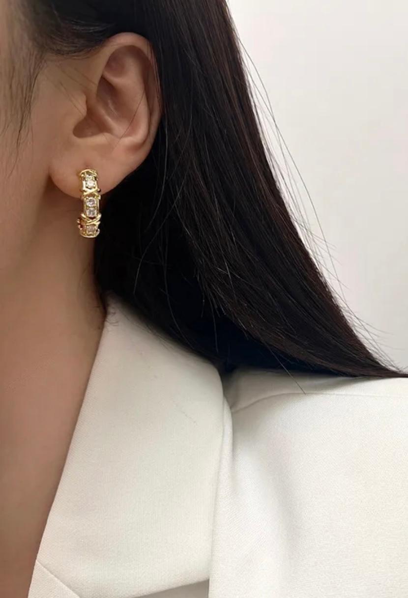 Aretes elegante circon