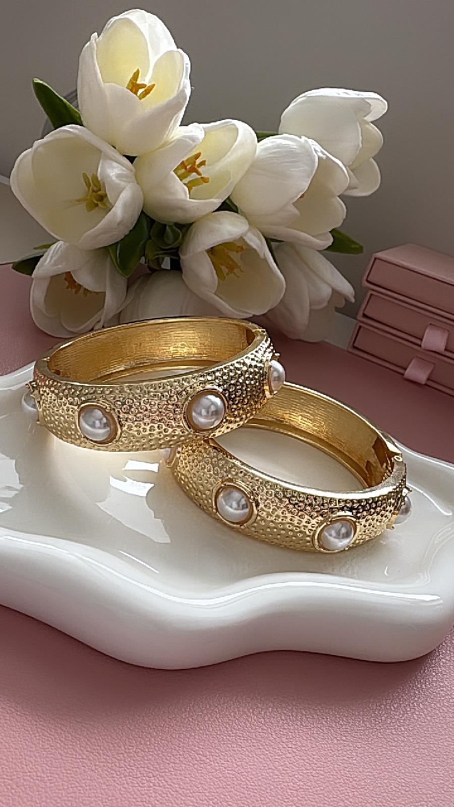 Brazalete inscrustacion perlas