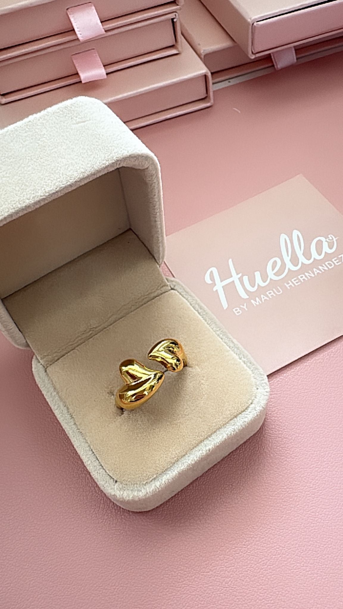 Anillo doble corazón