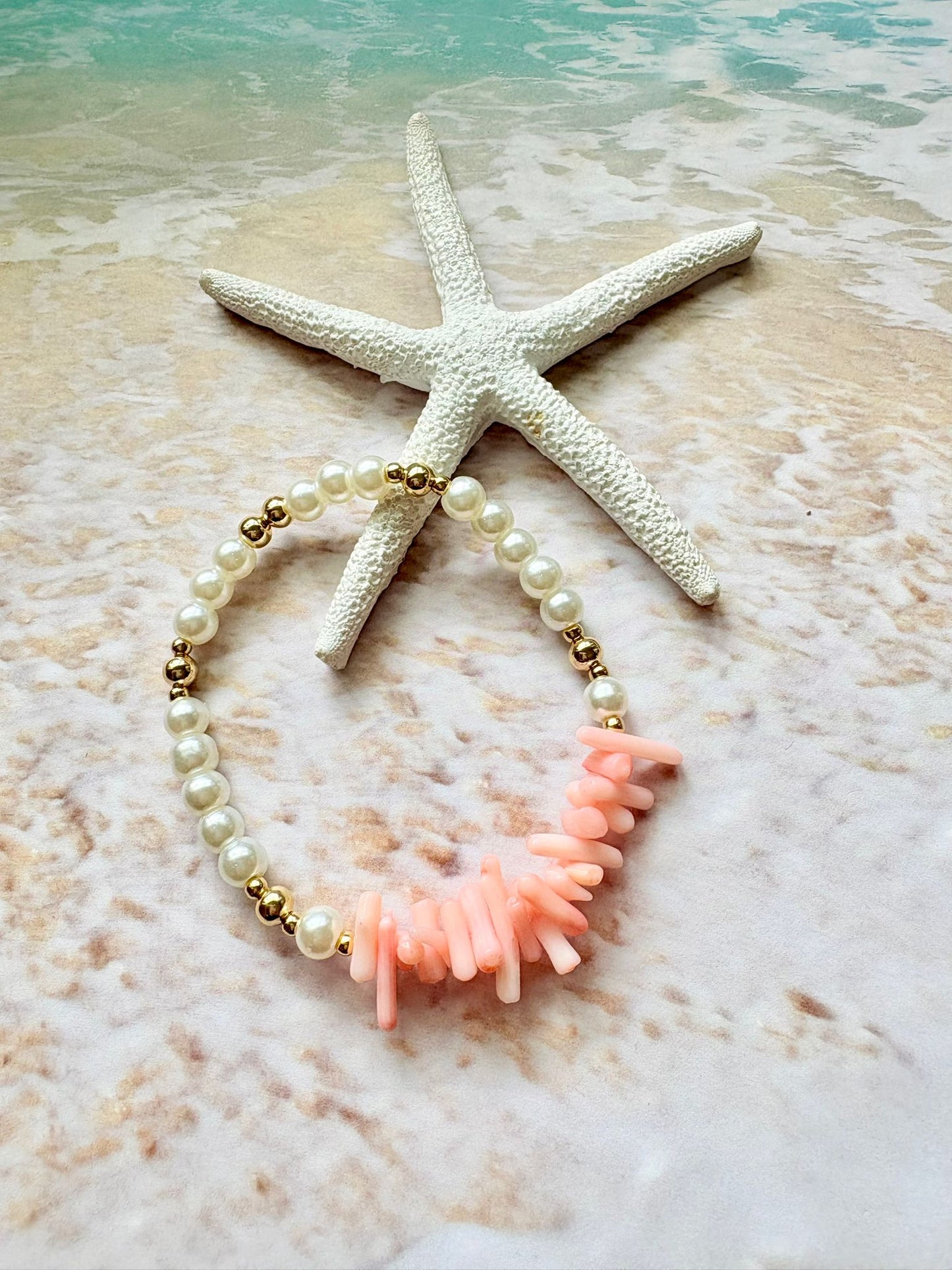 Brazalete coral Rosa