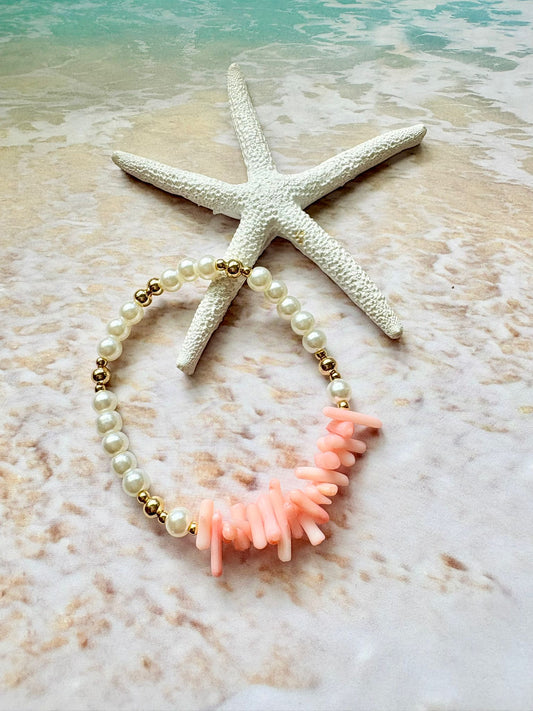 Brazalete coral Rosa