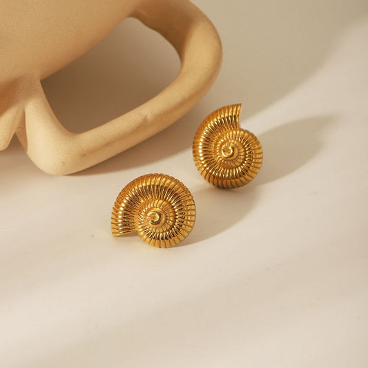Aretes acero Caracol mediano