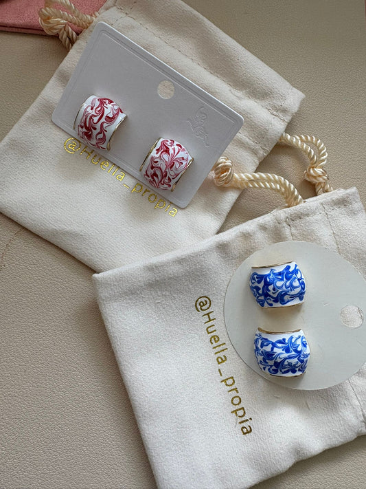 Aretes porcelana
