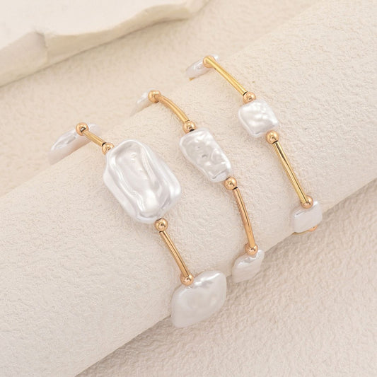 Brazalete de 3 piezas perlas
