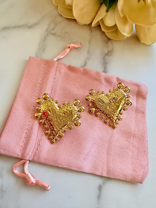Aretes Corazón retro