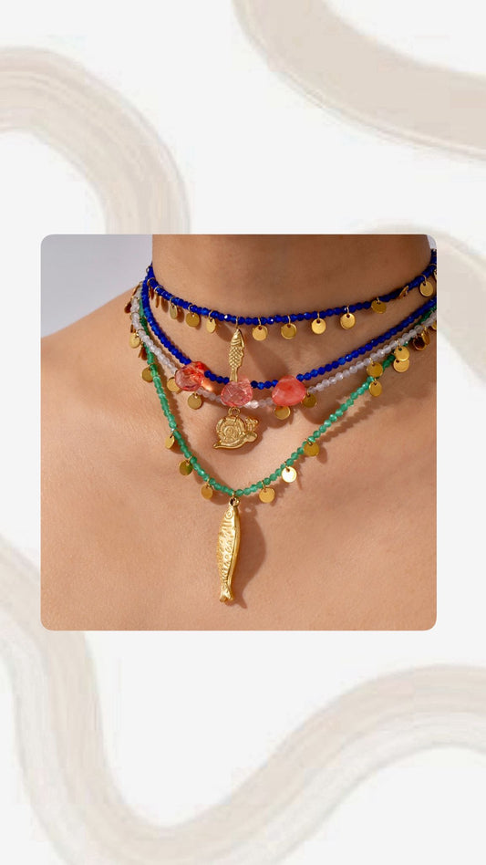 Collares pescaditos moneditas