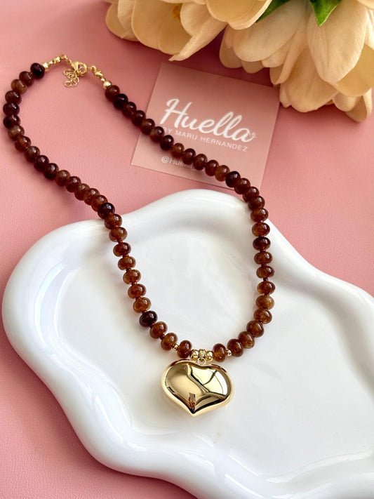 Collar Corazón Brown