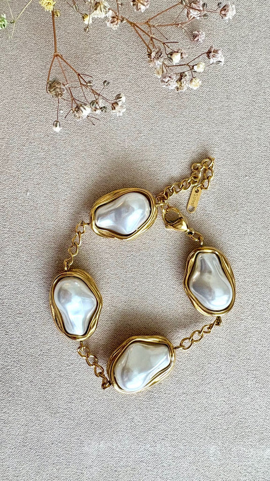 Brazalete Retro perla