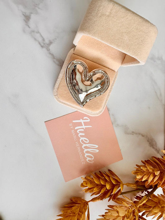 Anillo Corazón Valiente Silver
