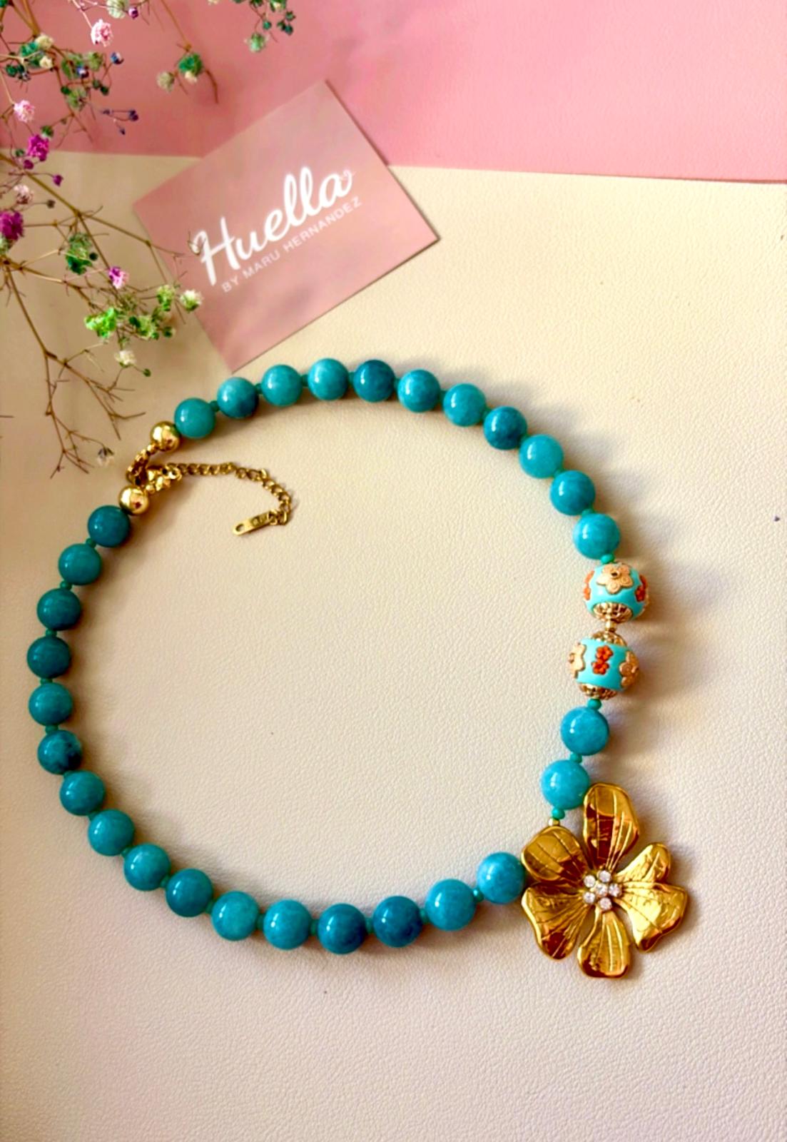 Collar Norka agua marina