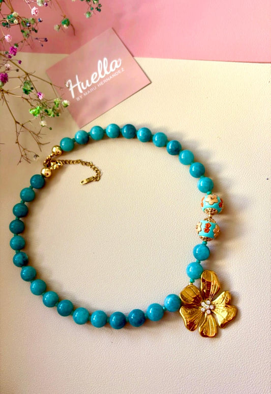 Collar Norka agua marina