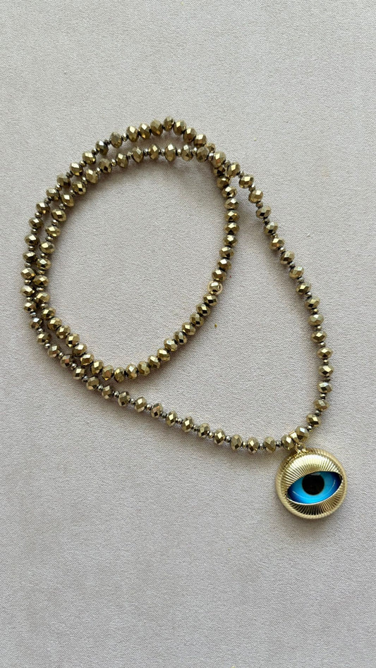 Cadena elástica ojo de Vidrio