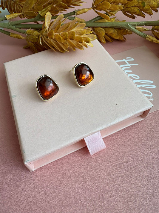 Aretes tono caramelo Otoñal
