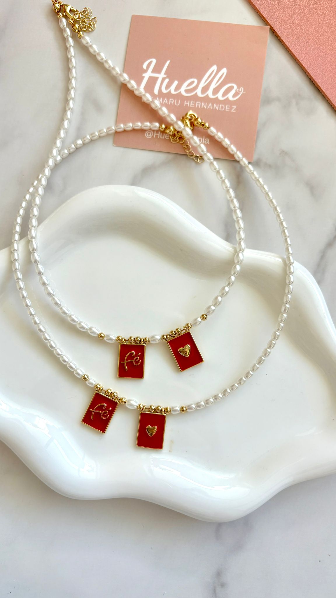 Collar perlas Amor Fe