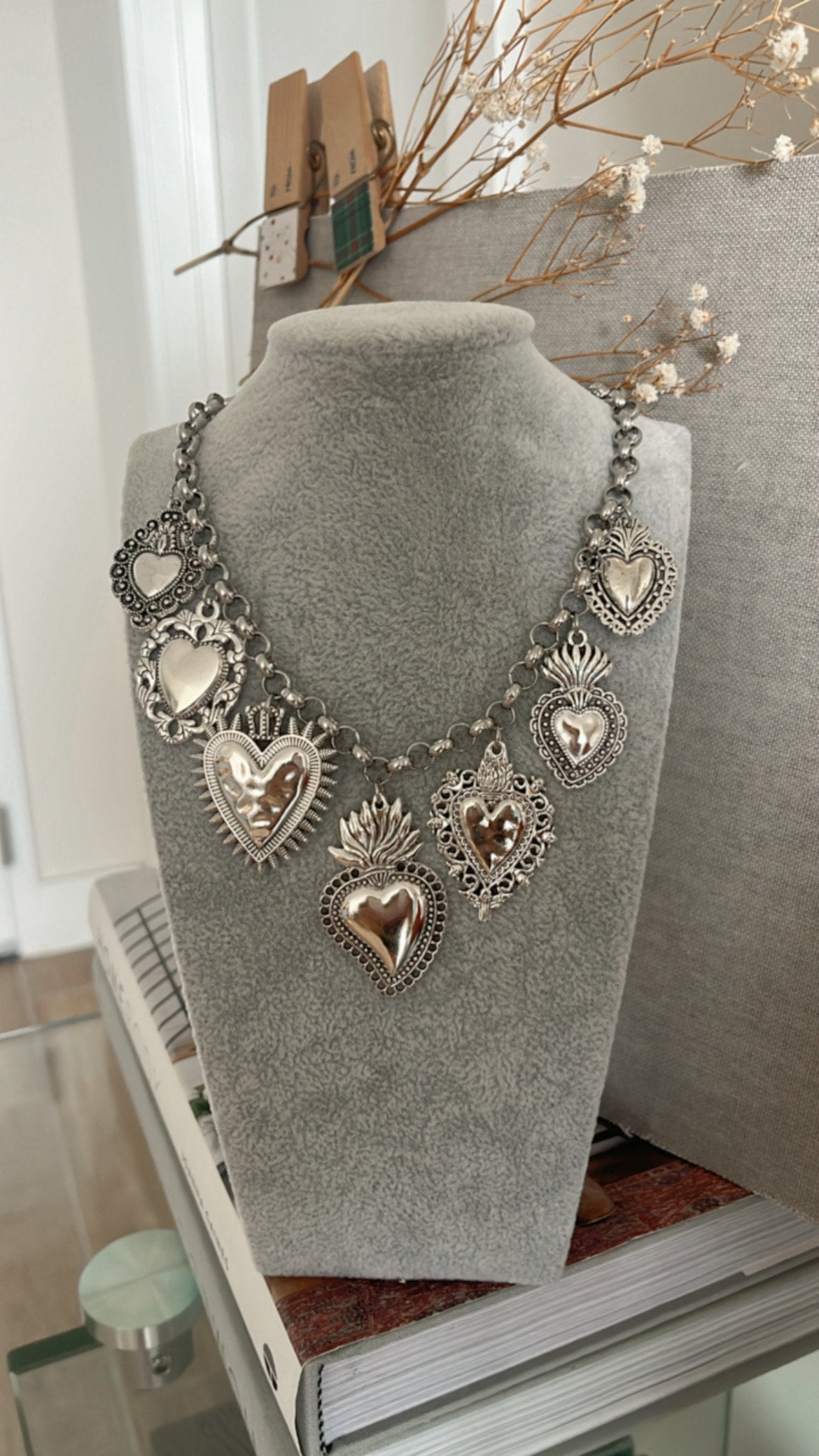 Collar Corazones Silver