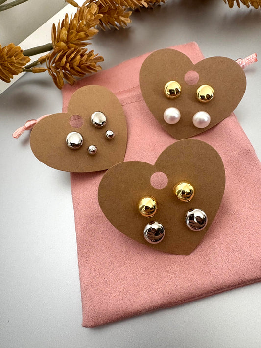 Juego de aretes topitos
