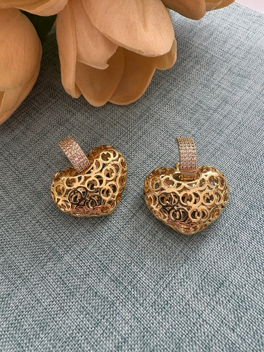 Aretes De lujo corazón