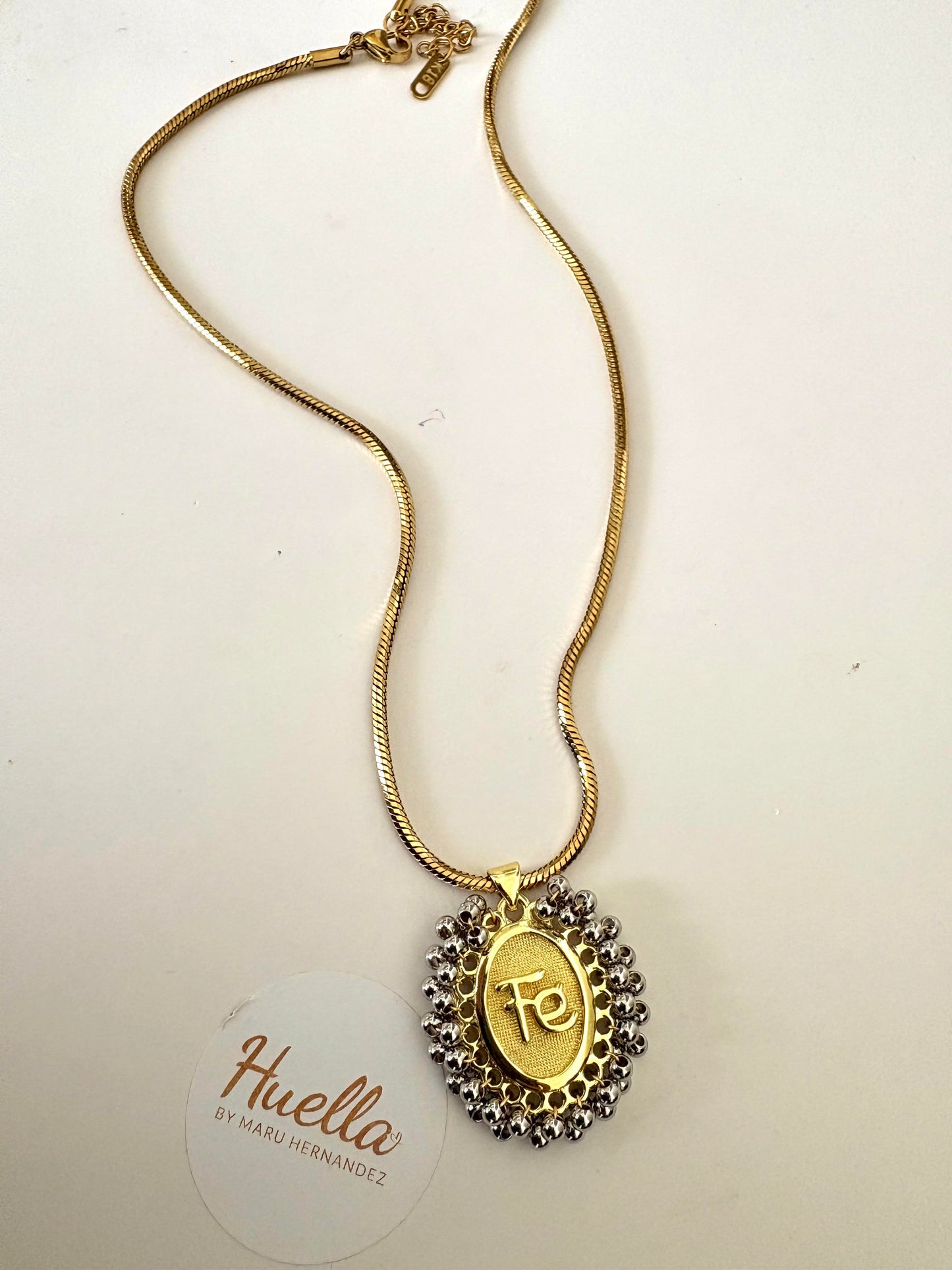 Cadena Fe acero Pulido bordada