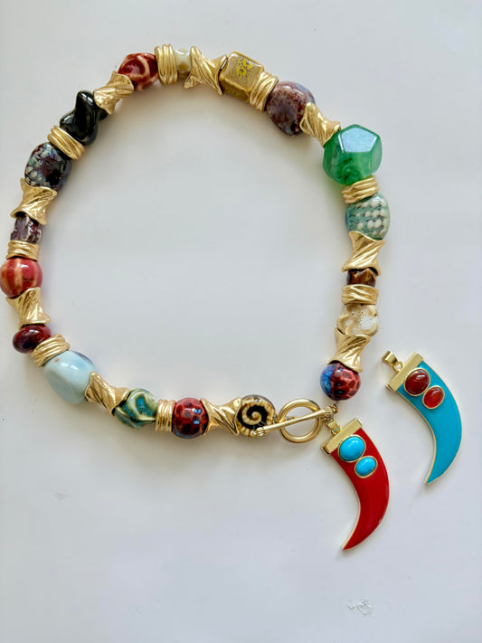 Collar piedras exóticas